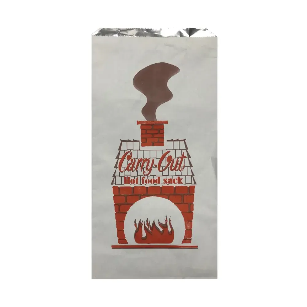 Foil Hot Food Bag 500 ct Half Gallon 7.25" x 3" x 14" - Case - 500 Units