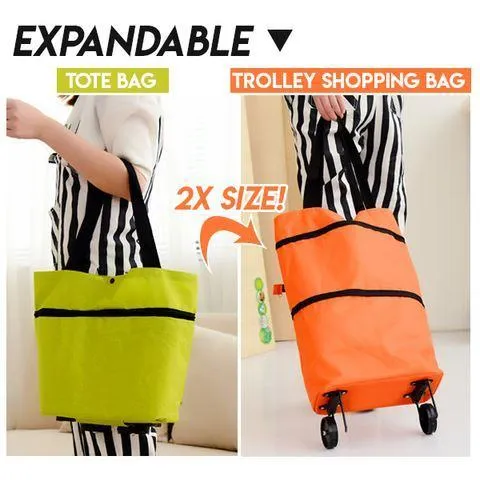 Folding Shopping Pull Cart Trolley Bag With Wheels Foldable Shopping Bags Reusable Grocery Bags Food Organizer Vegetables Bag