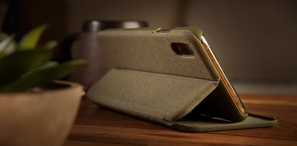 Folio Stand Cordura iPhone Xr Fabric Case