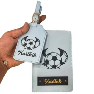 Football Passport cover and Bag Tag Combo