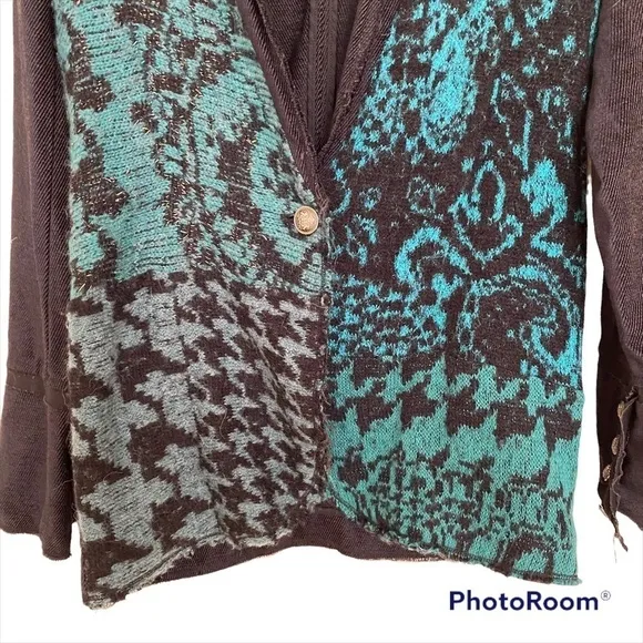 Free People Better Together Oversized Metallic Blazer Cardigan, Size X S…