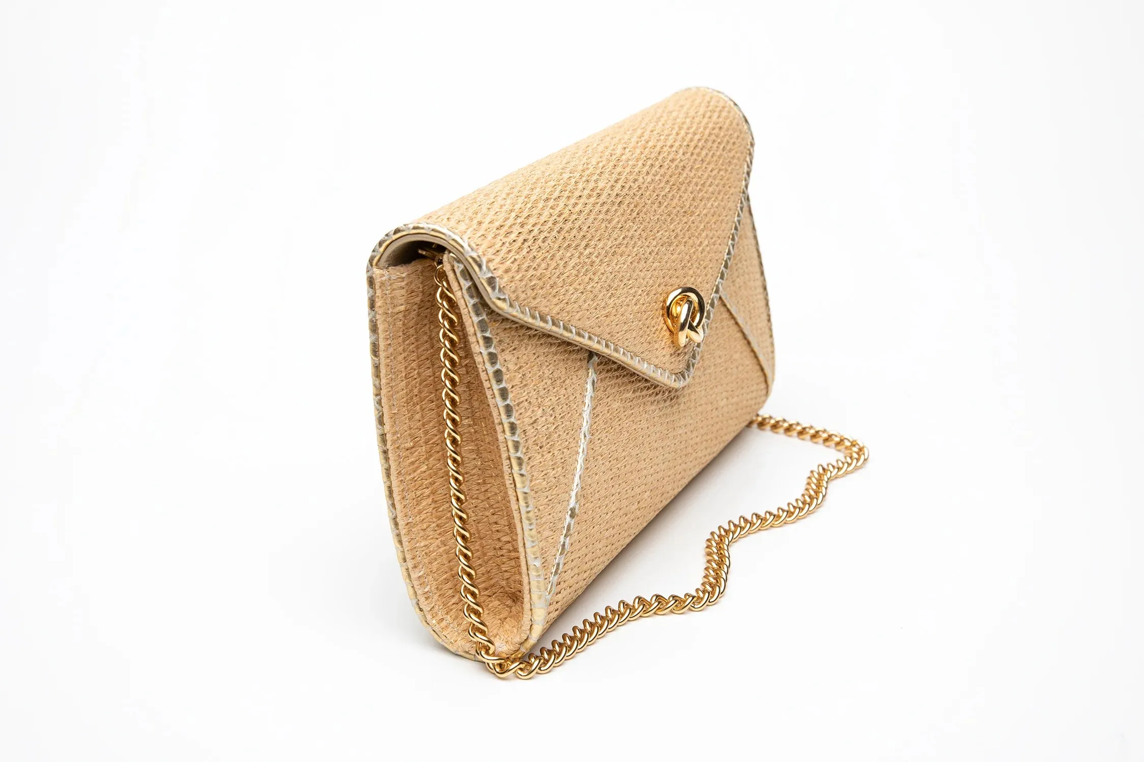 Frieda Clutch in Natural Wicker