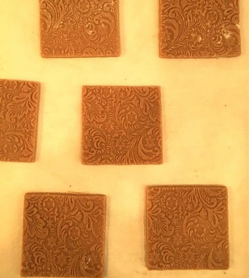 Frosty Flowers Embossing Rolling Pin, Christmas Gift,  Textured Cookie, Clay Stamp, Pottery Roller