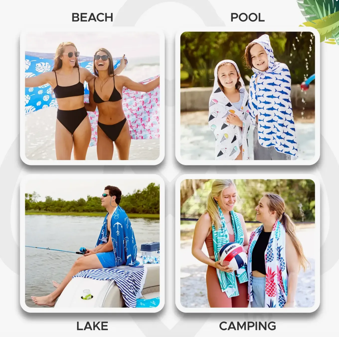 Full Size Upf 50  Sunscreen Towel (Blue Anchor)