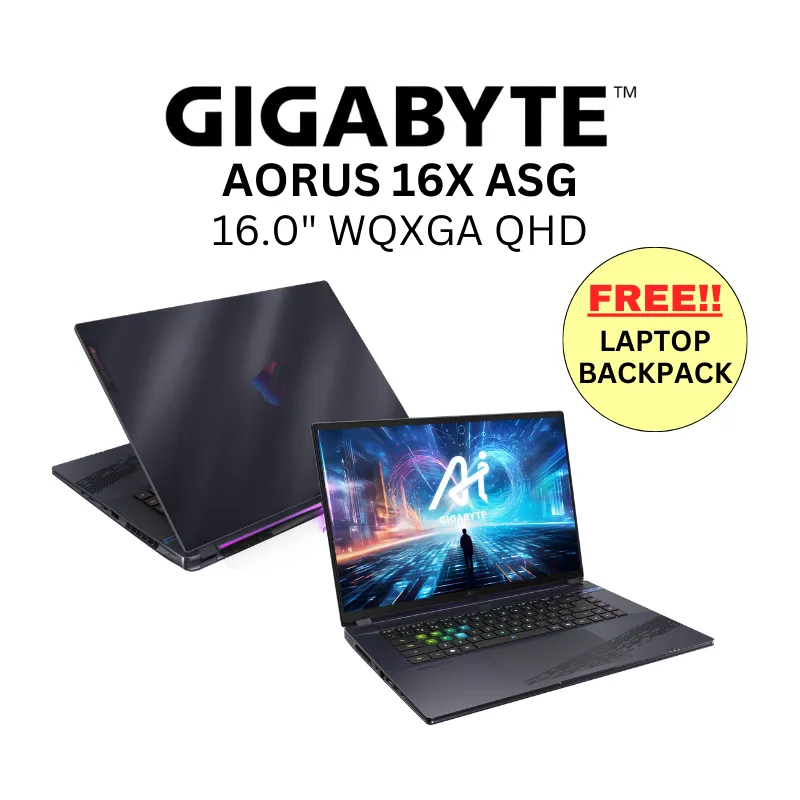 GIGABYTE AORUS 16X ASG 16" QHD  165hz/ i7-14650HX/ RTX 4070/ 1TB SSD/ 16GB DDR5 5600