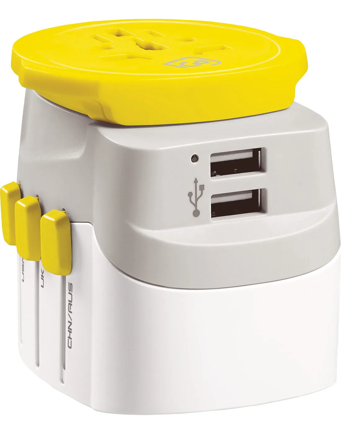 Go Travel Worldwide Grounded Adapter   Twin USB