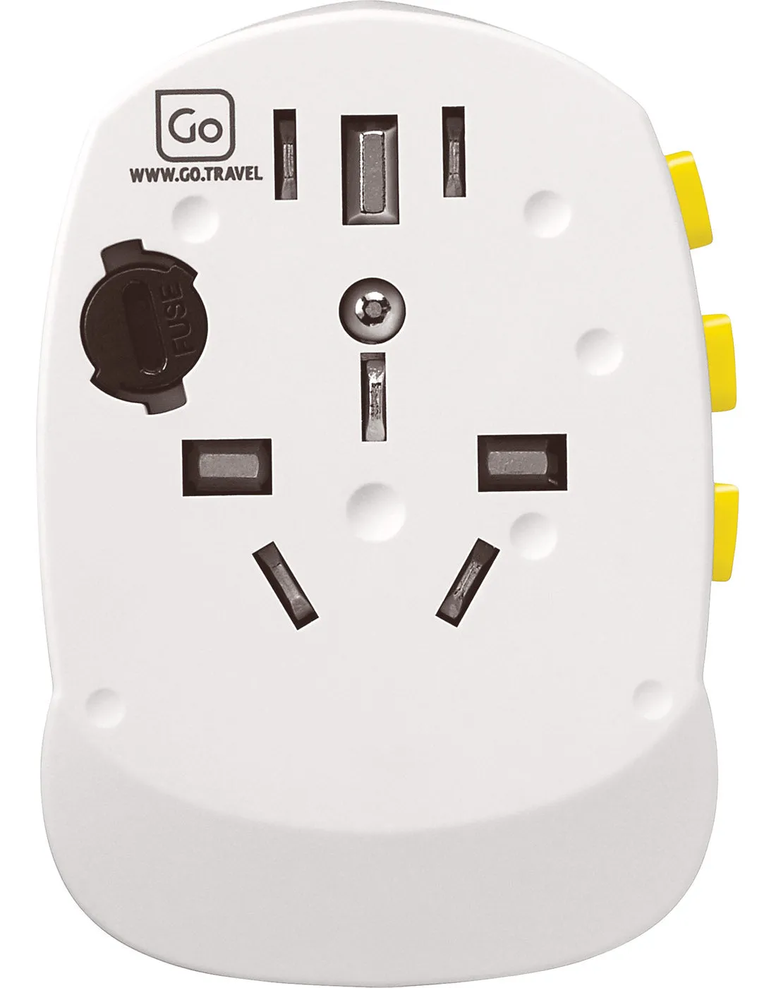 Go Travel Worldwide Grounded Adapter   Twin USB