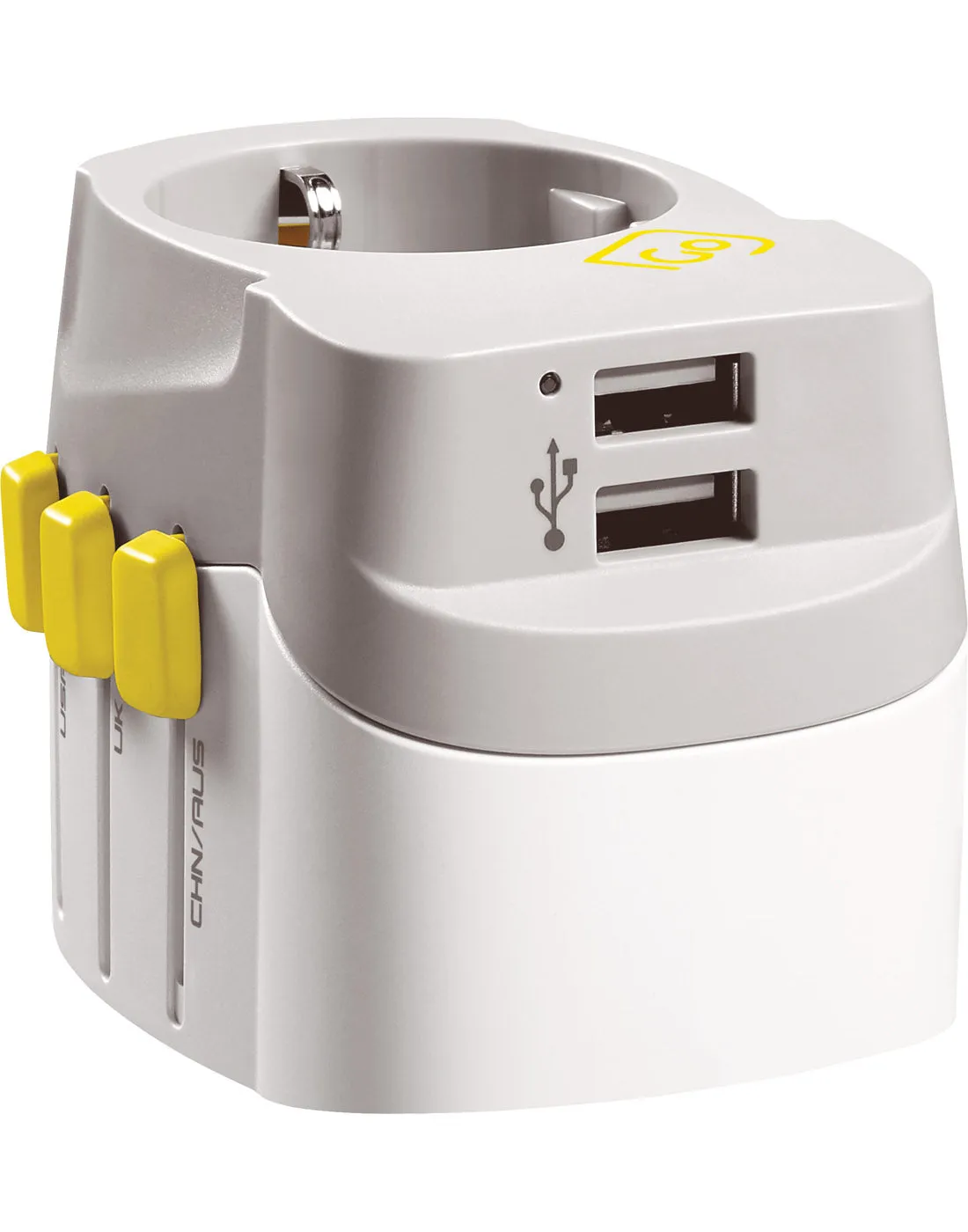 Go Travel Worldwide Grounded Adapter   Twin USB