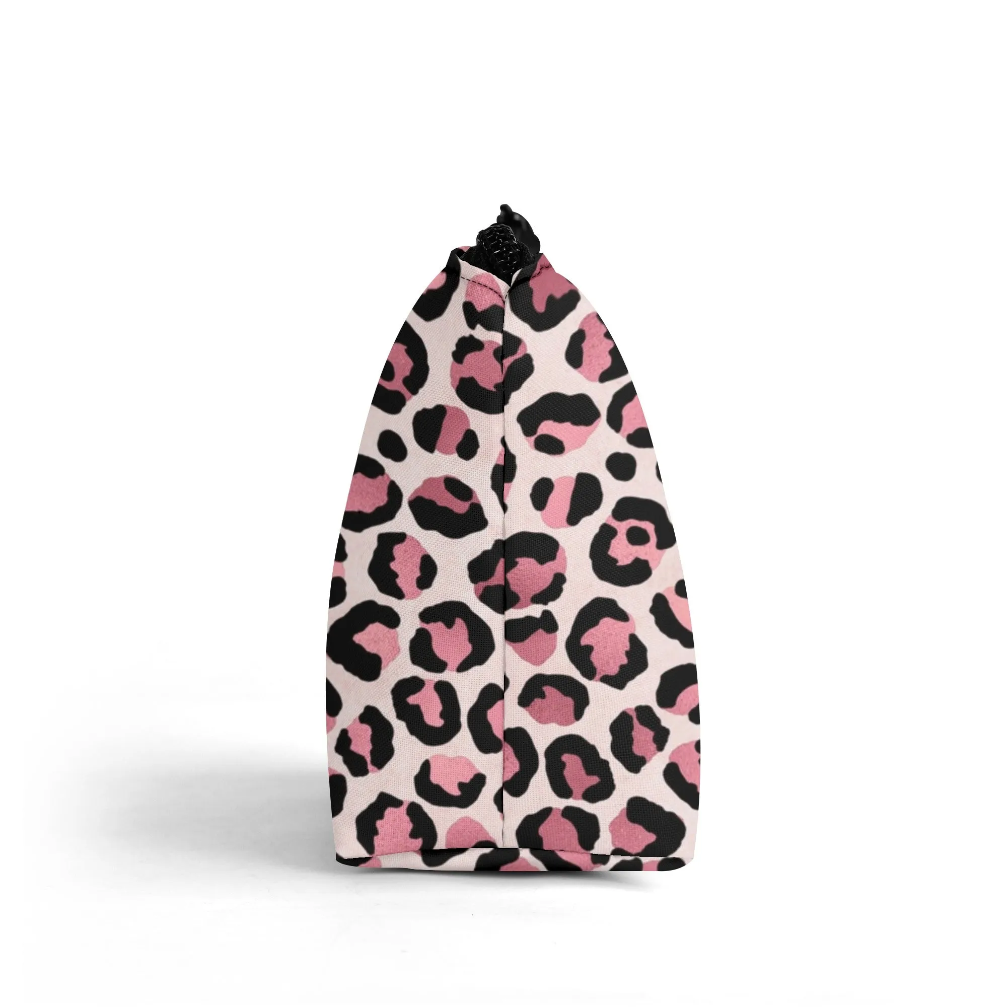 Gold Leopard Pattern Zipper Wristlet Bag