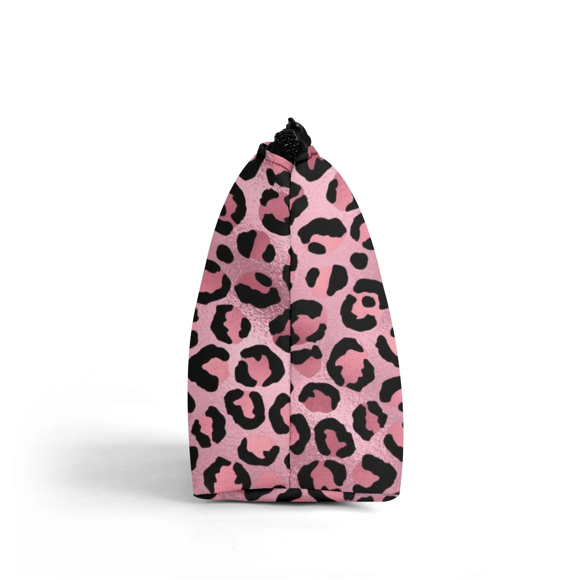 Gold Leopard Pattern Zipper Wristlet Bag