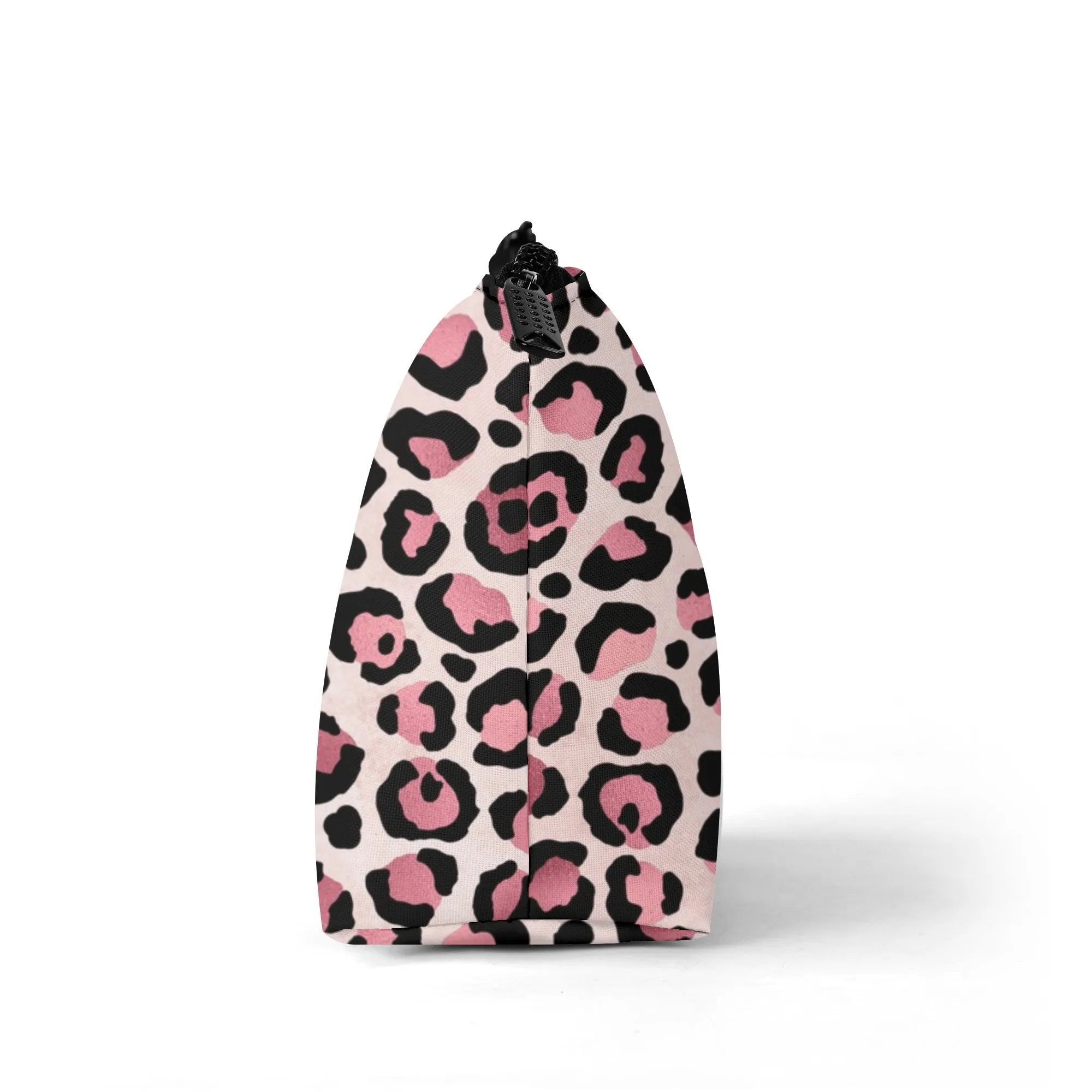 Gold Leopard Pattern Zipper Wristlet Bag