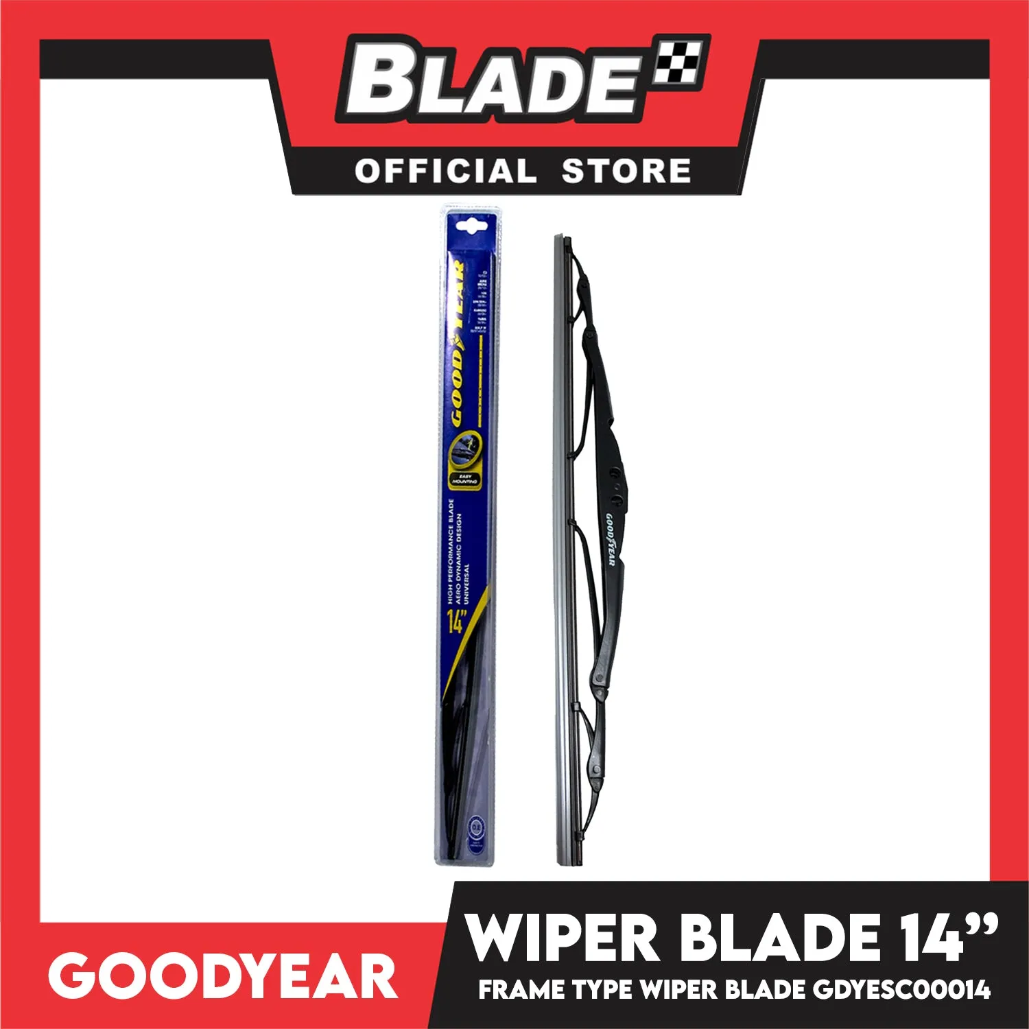 Goodyear Frame Type High Performance Wiper Blade GDYESC00014 14'' Aerodynamic Design