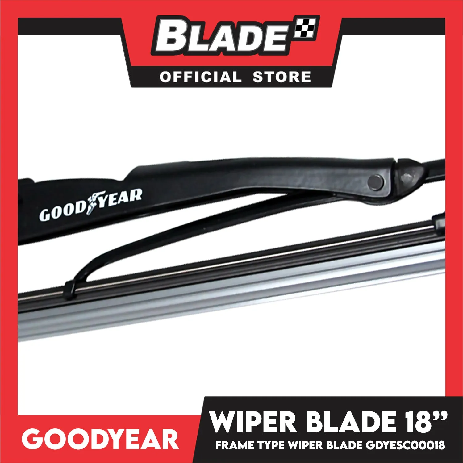 Goodyear Wiper Blade Frame Type High Performance GDYESC00018 18'' Aerodynamic Design