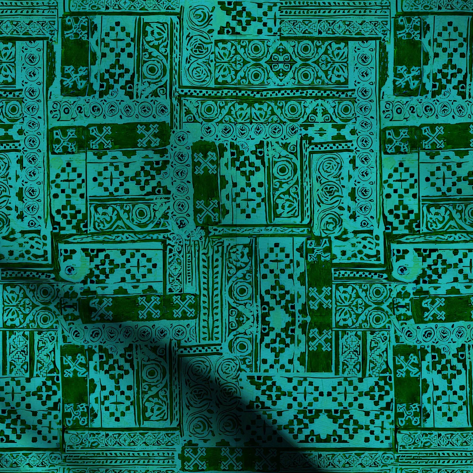 Green Patterned