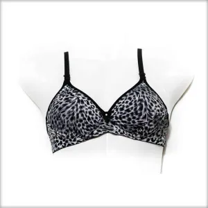 Grey Tiger Print Single Padded Bra