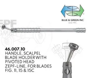 Handle, Scalpel Blade Holder with Pivoted Head (46.007.10)