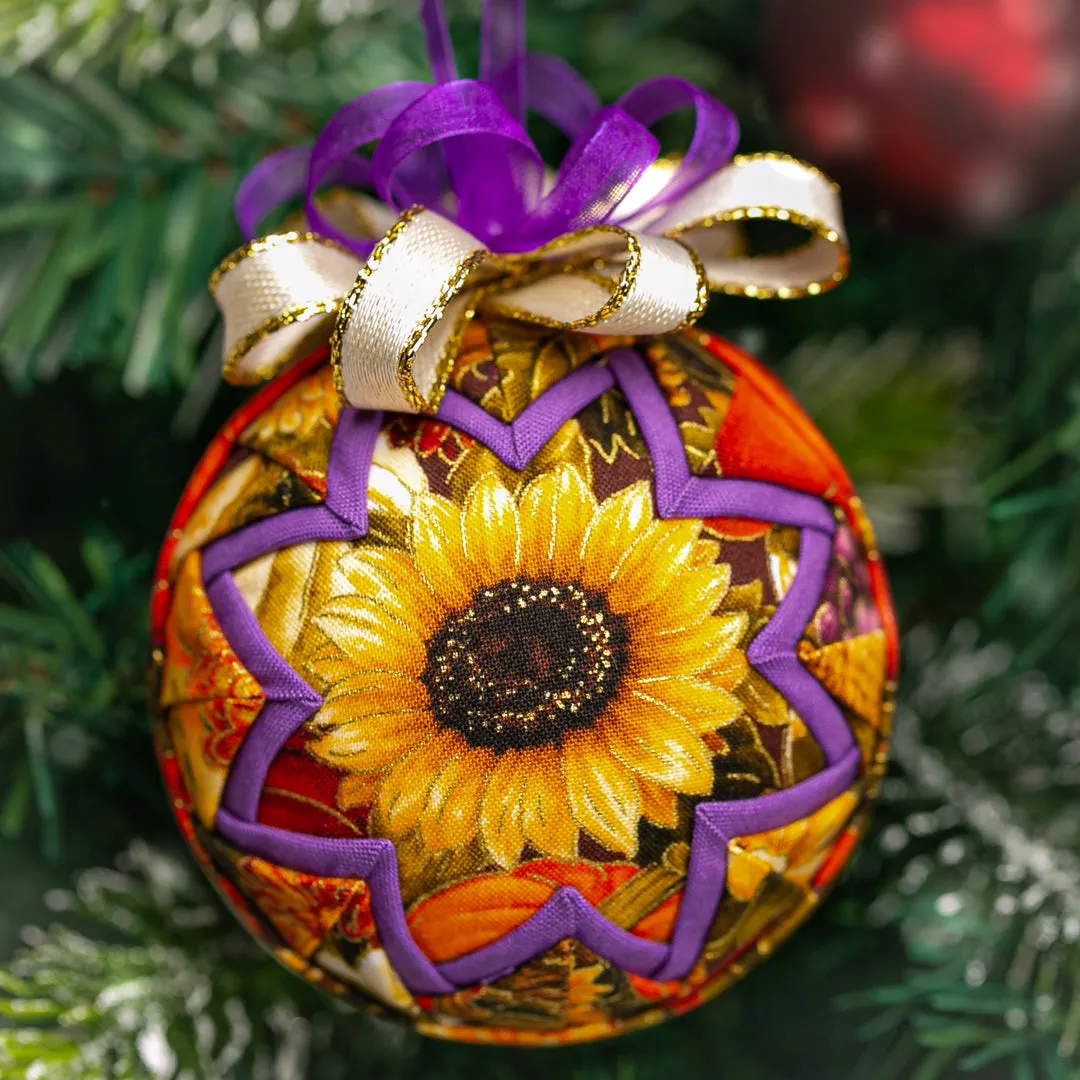 Handmade Heirloom Quilted Joyful Fall Ornament