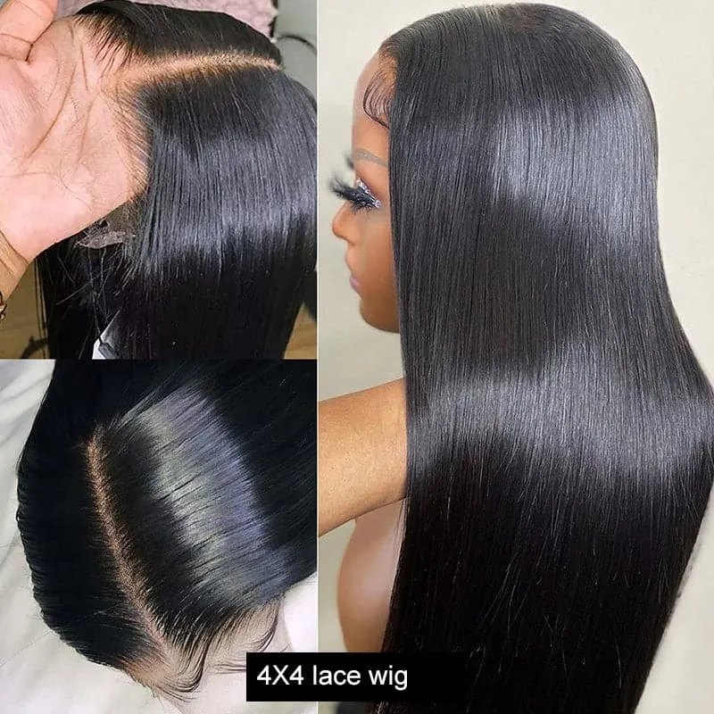 HD Lace Wigs 4x4 Closure Wigs Straight Skin Melt HD Lace Wigs Human Hair Wigs