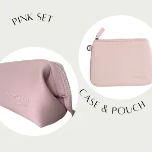 Heat Defense Cosmetic Case & Pouch Set (Nude Pink) 20% less