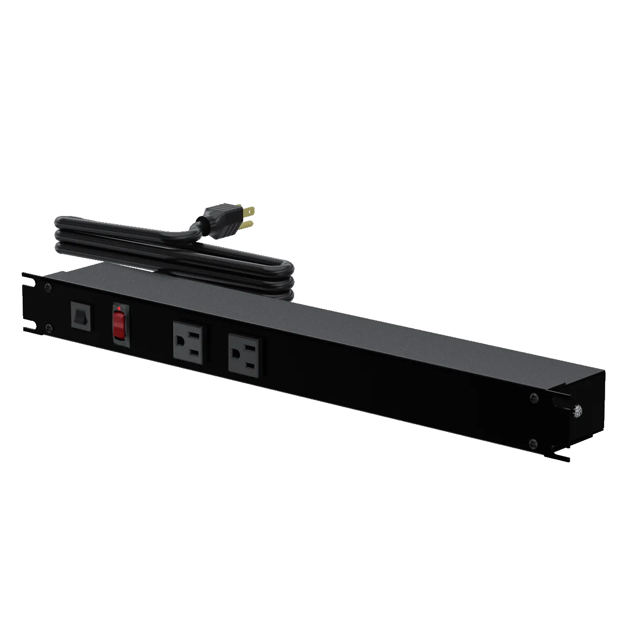 Heavy Duty Rack Mount 19" Power Bar, IEC 6-Outlet, 15 ft. cord, 125VAC, 15A, Black