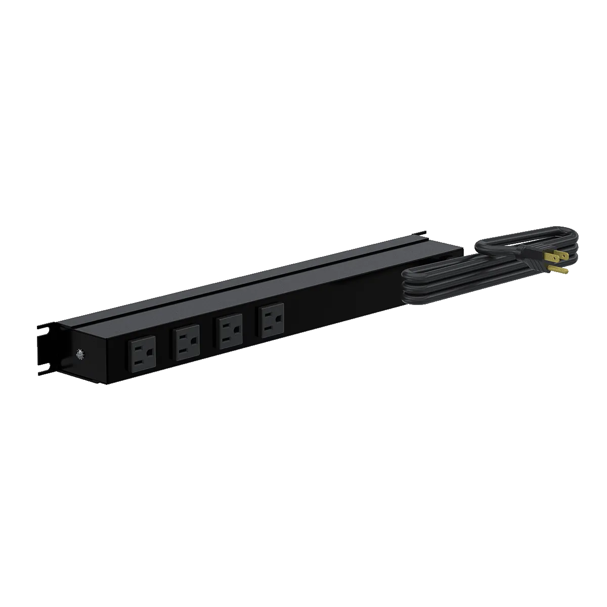Heavy Duty Rack Mount 19" Power Bar, IEC 6-Outlet, 15 ft. cord, 125VAC, 15A, Black