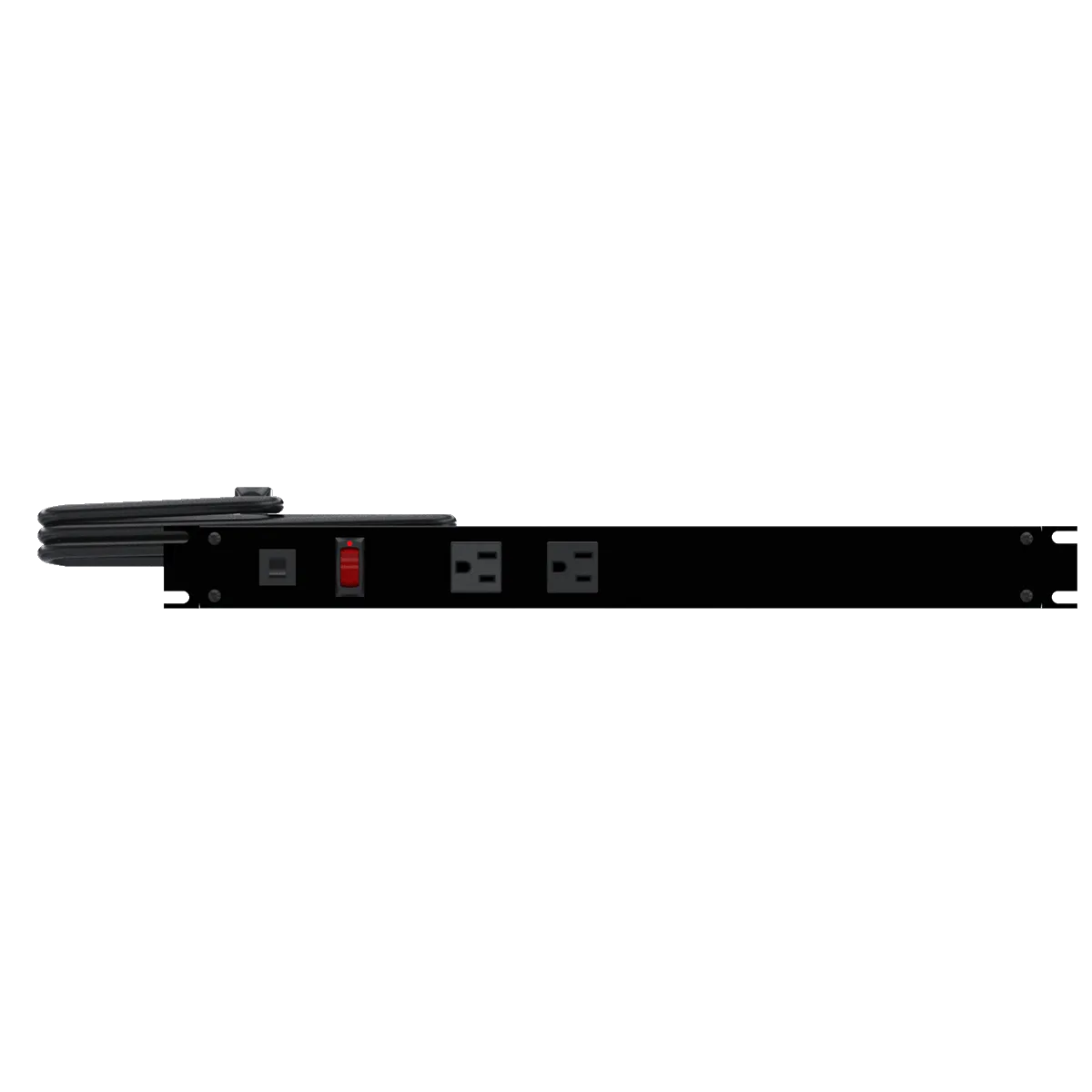 Heavy Duty Rack Mount 19" Power Bar, IEC 6-Outlet, 15 ft. cord, 125VAC, 15A, Black