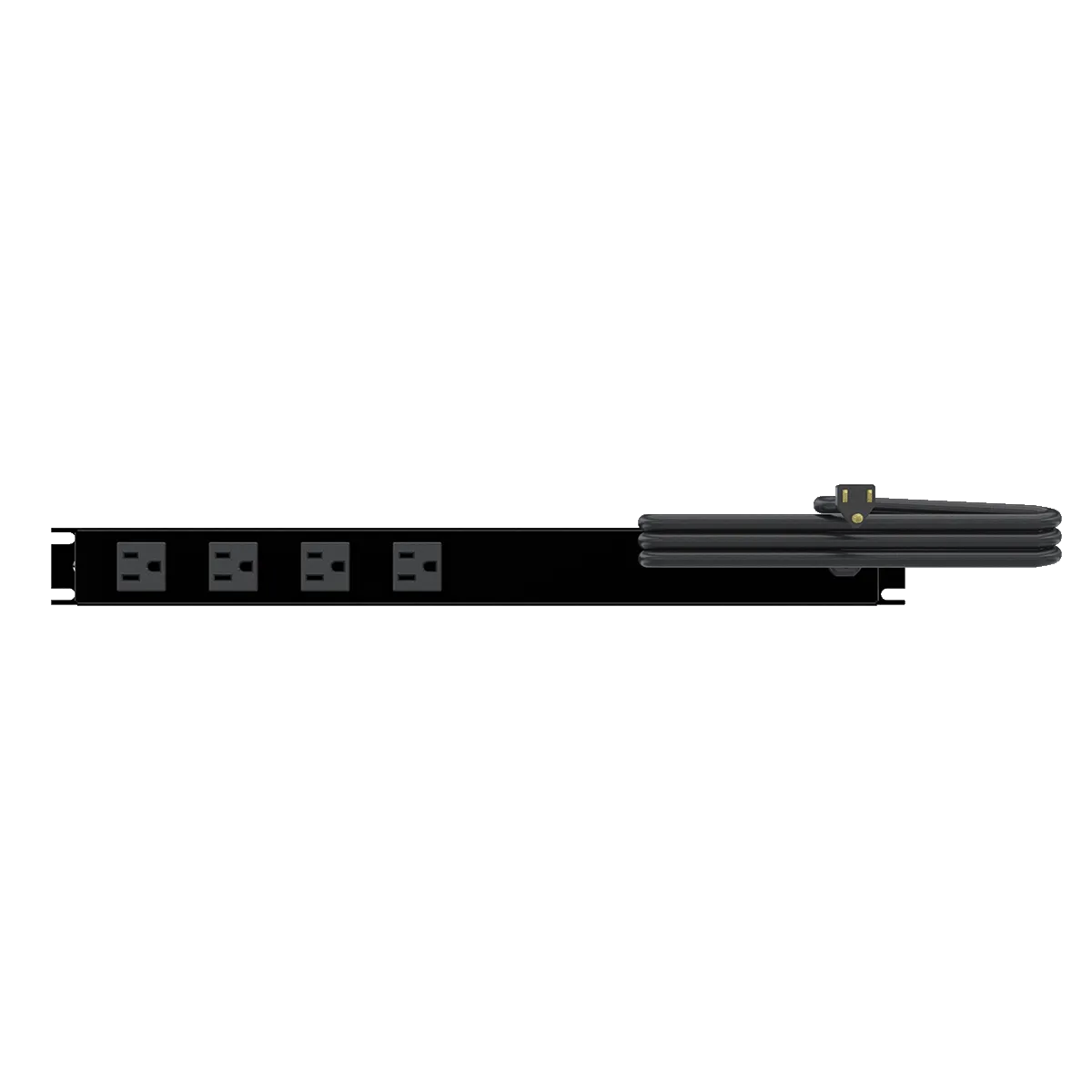 Heavy Duty Rack Mount 19" Power Bar, IEC 6-Outlet, 15 ft. cord, 125VAC, 15A, Black