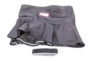 Helmet Skirt - Hook and Loop Attachment - Fire Retardant - Black - Each