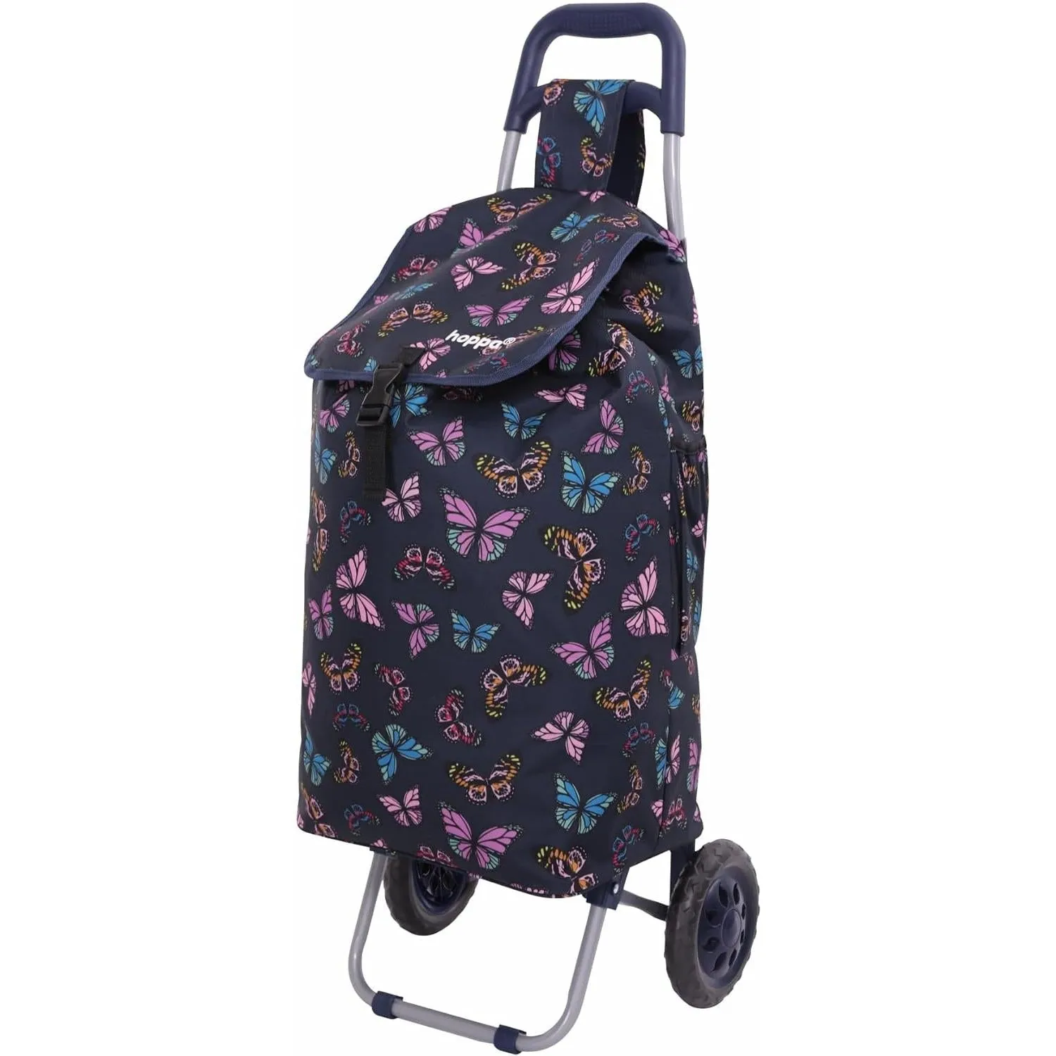 Hoppa 57Ltr Lightweight Shopping Trolley 2024 model, Hard Wearing & Foldaway Push/Pull Cart for Easy Storage With 1 Year Guarantee