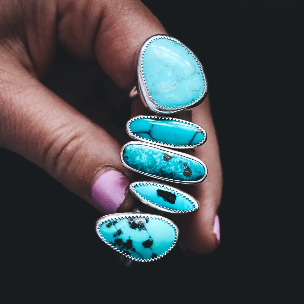 Hubei Turquoise Latitude Ring #4 - Size 7