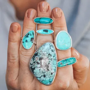 Hubei Turquoise Latitude Ring #4 - Size 7