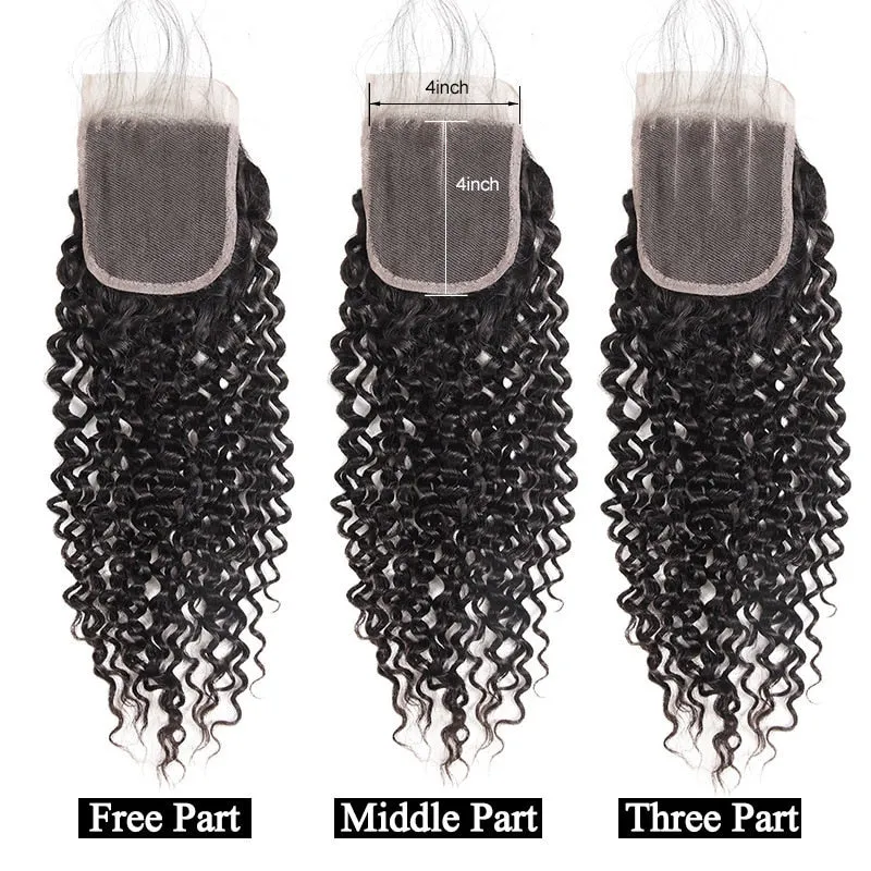 Indian Curly Hair 4"x4" Lace Closure