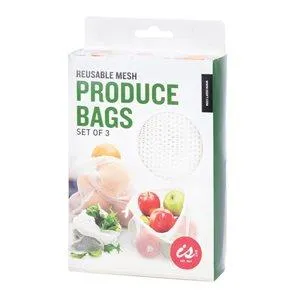 IS GIFTS Mesh Produce Bags - Set of 3