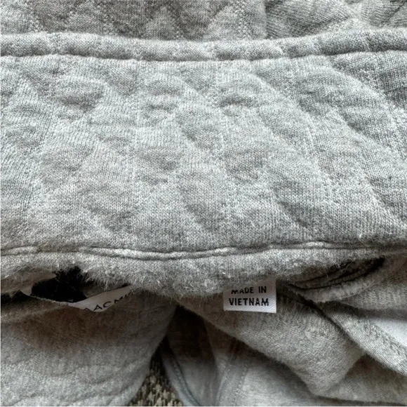 ISAAC MIZRAHI Live! Grey Mixed Quilted Motorcycle Jacket - Large