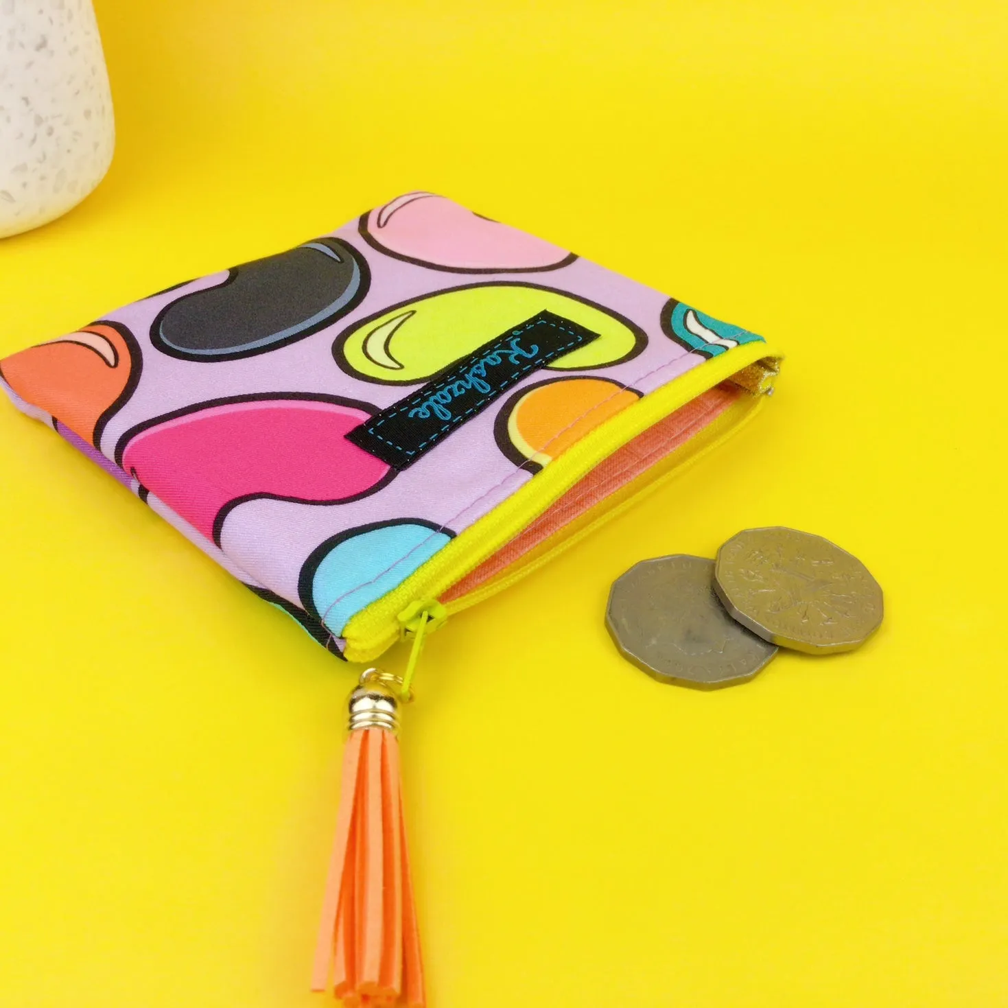 Jelly Beans Coin Purse. Kasey Rainbow Design.