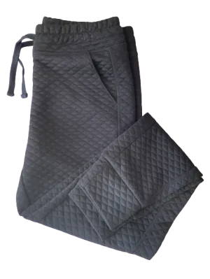 Joe Fresh Black Quilted Sweatpants