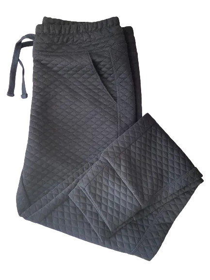 Joe Fresh Black Quilted Sweatpants