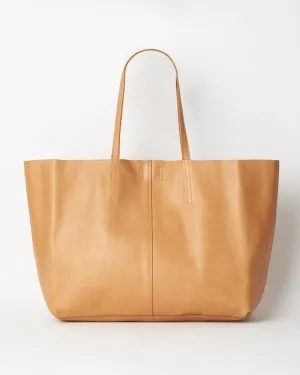 JUJU & CO  Unlined Leather Tote - Tan