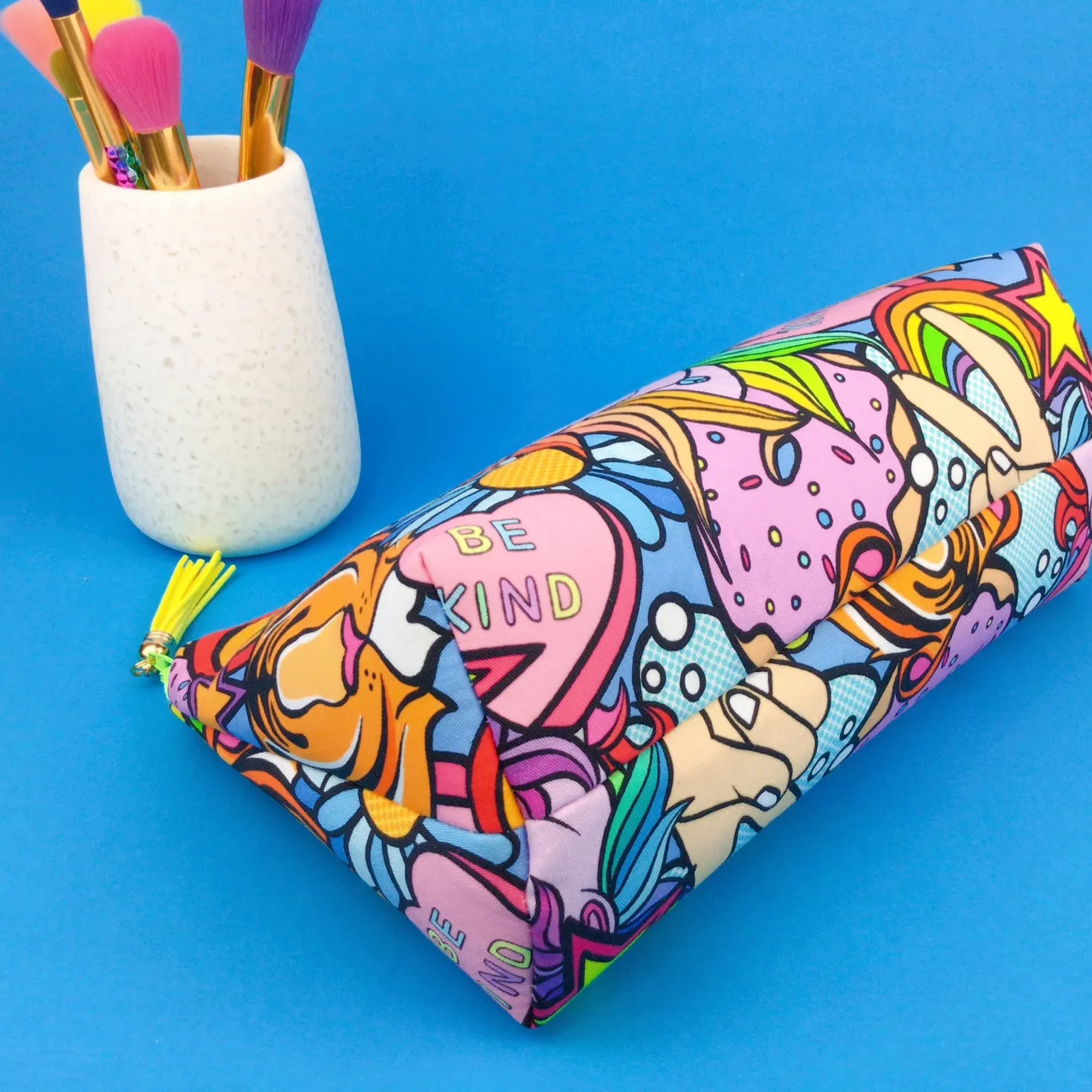Kasey's Dream Medium Makeup Bag. Kasey Rainbow Design.