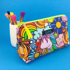 Kasey's Dream Medium Makeup Bag. Kasey Rainbow Design.