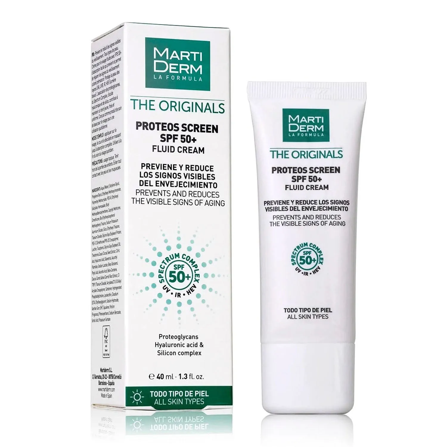 Kem Chống Nắng MartiDerm The Originals Proteos Screen SPF50  Fluid Cream 40ml