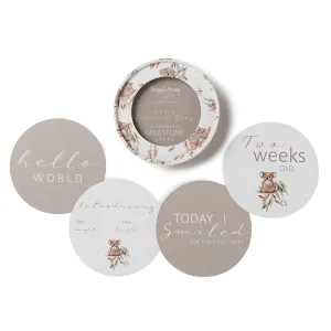 Koala and Gumnut Grey Reversible Milestone Cards