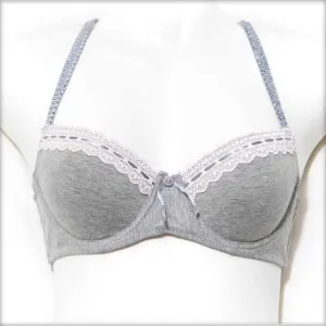 Lace Bra Grey Underwired
