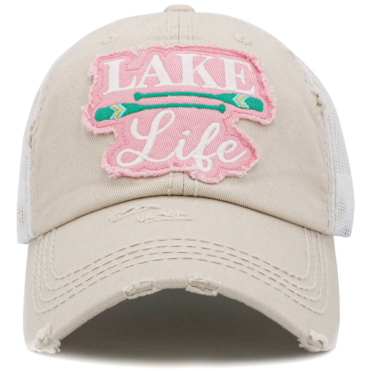 Lake Life Distressed Trucker Hat