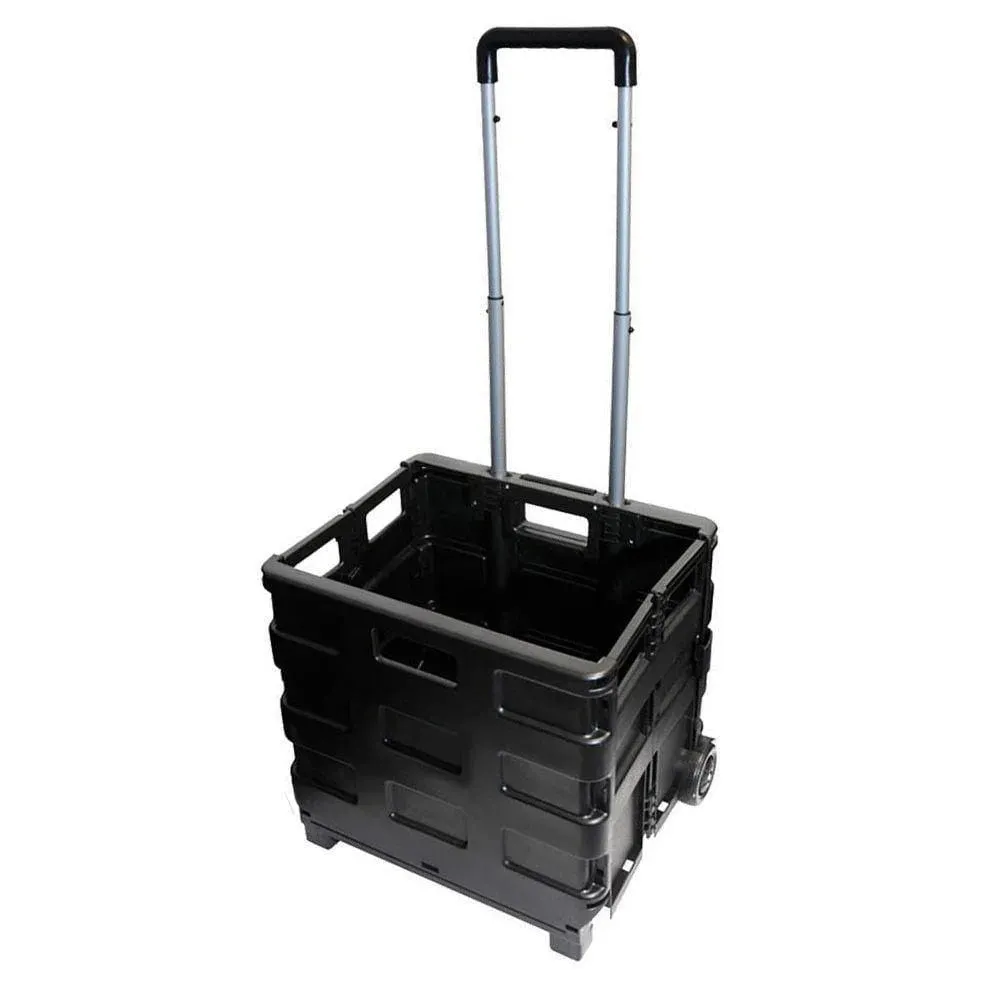 Large 40kg Folding Cart Shopping Trolley Rolling Car Boot Storage Box Voche