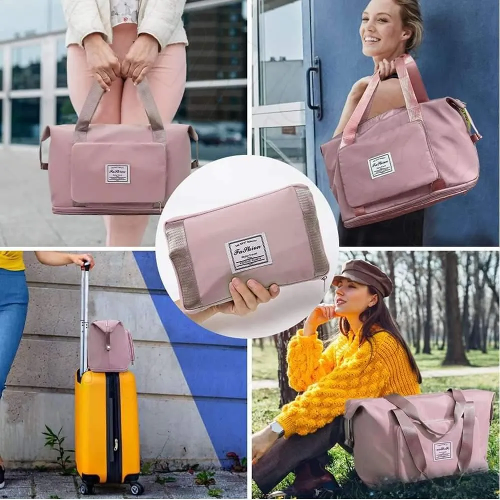 Large Capacity Travel Bag Foldable Luggage Tote Lightweight Storage Duffel Bag