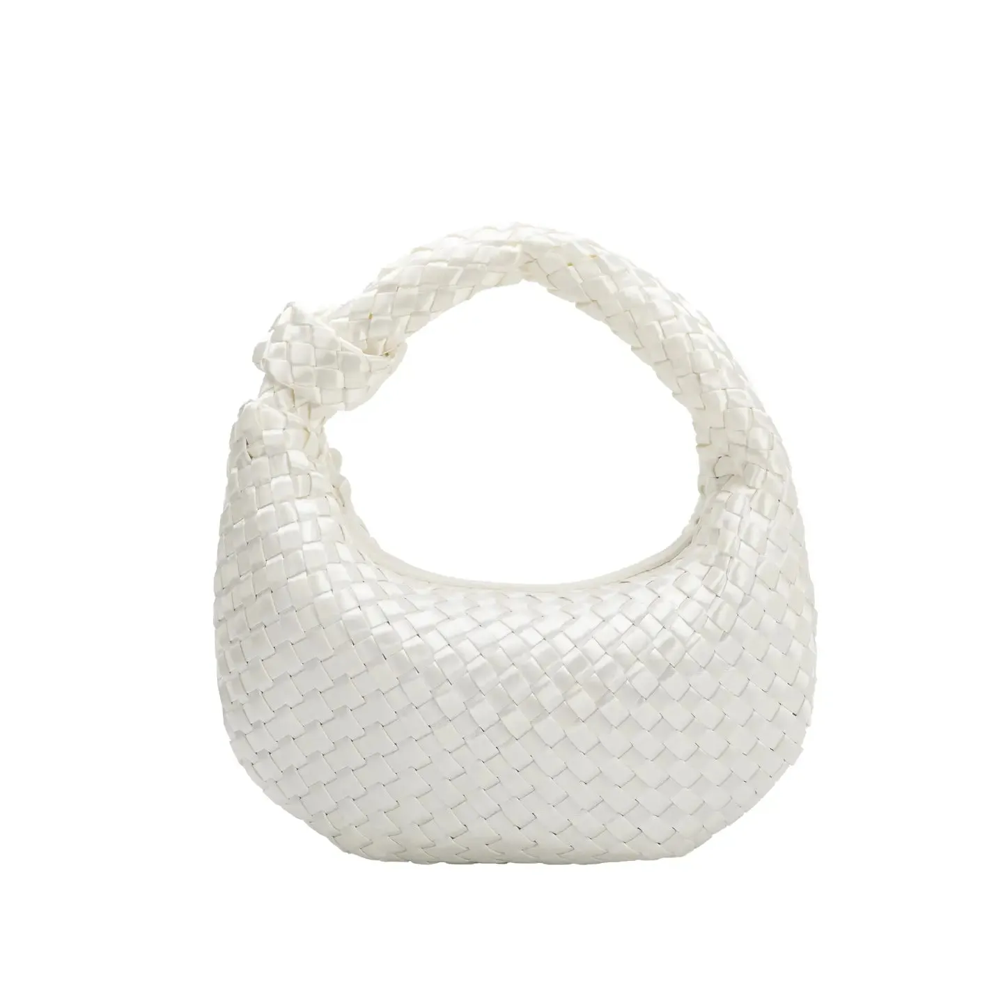 Larissa Ivory Mini Satin Top Handle Bag