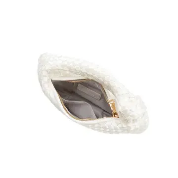 Larissa Ivory Mini Satin Top Handle Bag