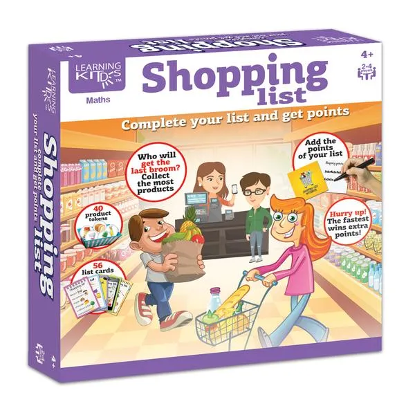 Learning Kitds Shopping List Game