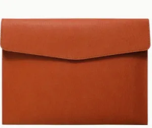 Leather Document Travel Bag - Brown